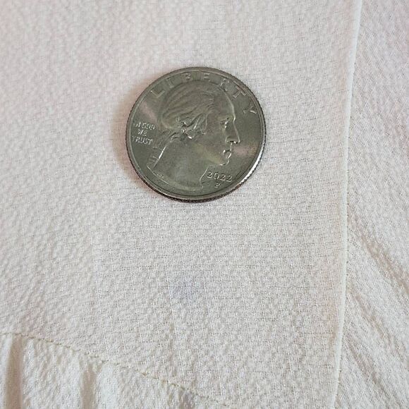 Ashley Stewart Cream Button Down Blouse with Back Zipper NWT Size 22/24 - Picture 12 of 13